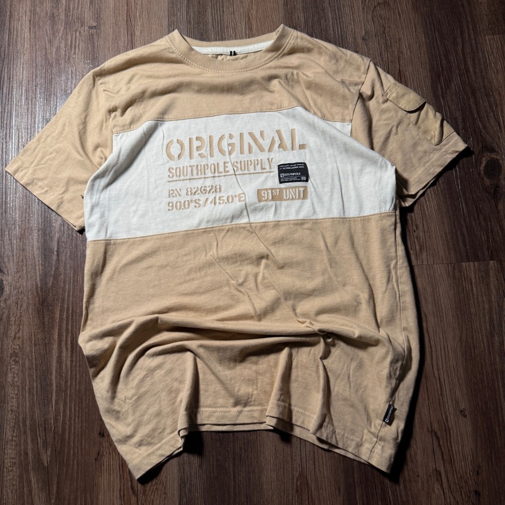 Southpole Kids Original‎ Supply T-Shirt Size XL Tan Beige Short Sleeve